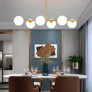Axyaa Glass Ball Gold LED Pendant Light for Modern Kitchen Dining Room