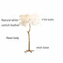 Axyaa Modern Ostrich Feather LED Floor Lamp for Bedroom Living Room Villa Lighting