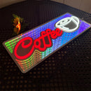Axyaa Double-Sided LED Neon Tunnel Coffee Bar Sign with Color-Changing Light