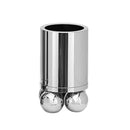 Axyaa Silver Cylinder Vase | Geometric Sphere Flower Arrangement Holder