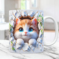 Axyaa Wall Cat Coffee Mug - Kitty Lover Friends Gift