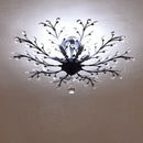 Axyaa Crystal Tree Chandelier Ceiling Light - Elegant Bedroom Pendant Lamp