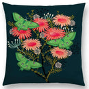 Axyaa Bird-Floral Teacup & Lepidoptera Cushion Cover for Decor & Sofa