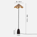 Wabi Silent Wind Floor Lamp by Axyaa - Retro Designer Straw Woven Standing Light