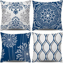 Axyaa Blue Modern Simple Square Pillowcase 40x40cm Home Decor Sofa Cushion Cover