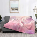 Axyaa Pink Axolotl Fleece Blanket for Bedroom & Home - Ultra-Soft & Adorable
