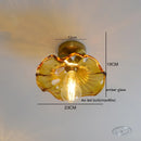 Axyaa Green Glass Copper LED Ceiling Lights for Home Lighting - Bedroom Living Room Balcony Lamp