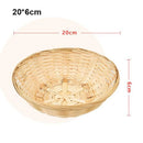 Axyaa Rattan Serving Baskets: Bread Fruit Vegetables Cake Dim Sum Tray Styles