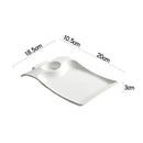 Axyaa Rectangular Ceramic Plate Set for Elegant Dining Experience