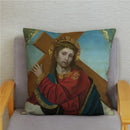 Axyaa Jesus Christ Soft Plush Cushion Cover 45*45 Throw Pillow Case Home Decor