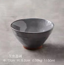 Axyaa Bamboo Hat Large Ceramic Noodle Soup Bowl Commercial Potluck Household Supply