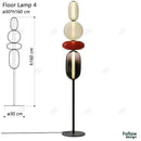 Axyaa Nordic Glass LED Floor Lamp for Home Decor and Indoor Lighting