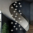 Axyaa LED Staircase Chandeliers: Modern Home Pendant Light Lamps for Living Room