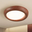 Axyaa Nordic Wooden LED Ceiling Light in Walnut Color