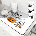 Axyaa Cartoon Skull Dish Drying Mat - Non-slip Heat Resistant Kitchen Counter Pad