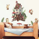 Axyaa Boho Forest Animals Mushroom Wall Stickers Removable DIY Mural Decor