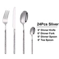 Axyaa Stainless Steel Cutlery Set with Hammer Pattern Handle