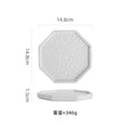 Axyaa Stone Patterned Ceramic Sushi Plate for Molecular Cuisine and Snacks