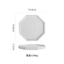 Axyaa Stone Patterned Ceramic Sushi Plate for Molecular Cuisine and Snacks