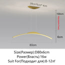 Axyaa LED Long Strip Pendant Lamp for Modern Nordic Indoor Decor