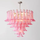Axyaa White Pink Petal Glass Chandelier Table Lamp - Modern Artistic Lighting