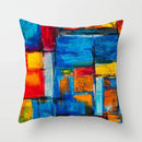 Axyaa Geometric Cat Hug Pillow Cover in Psychedelic Colors