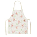 Axyaa Pink Tulip Kitchen Apron for Men and Women - Minimalist Floral Plant Design