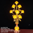 Axyaa LED Lotus Table Lamp: Illuminating Buddha's Presence in Worship Settings