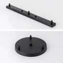 Axyaa 3-Head Black White Chandelier Ceiling Panel - Modern Minimalist Style
