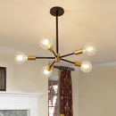 Axyaa Nordic Sputnik Black Gold Chandelier LED E27 Modern Pendant Light