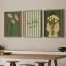 Romantic Love Quotes Floral Wall Paintings Set by Axyaa