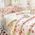 Axyaa Cartoon Print Dual Use Blanket in Milk Velvet & Cashmere for Winter and Spring
