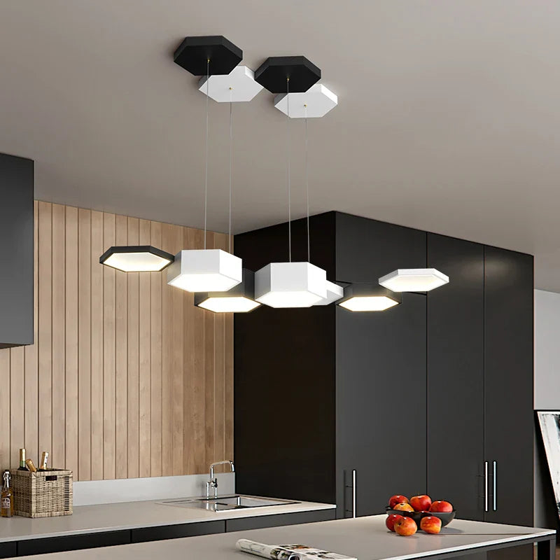 Axyaa Stainless Steel LED Chandelier for Nordic Dining Room Decor