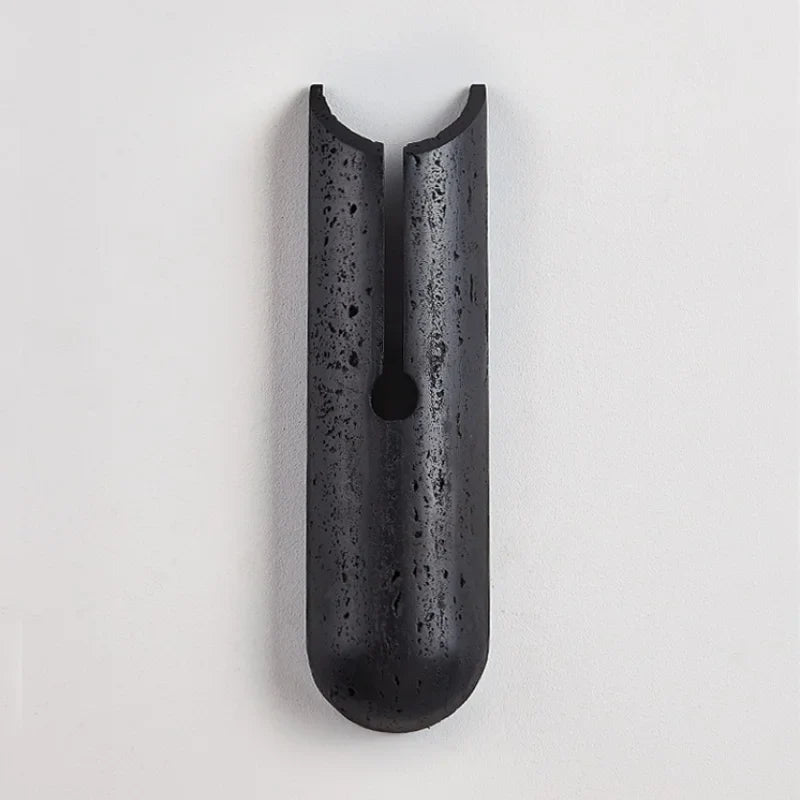 Axyaa Black Travertine Wall Art LED Wall Lights - Interior Living Room Bedroom Bedside Lamp