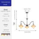Axyaa Vintage Glass Chandeliers Retro Chrome LED Pendant Lights