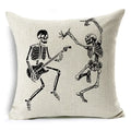 Axyaa Bone Cartoon Cushion Cover - Halloween Themed Decorative Pillow Case