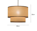 Axyaa Rattan Art Pendant Lights, Colorful Chandelier for Kitchen & Living Room