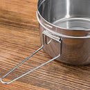 Axyaa Stainless Steel Compartment Lunch Box - Anti-scalding Round Fast Food Cup