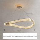 Axyaa Modern K9 Crystal Chandelier LED Lighting Steel Pendant Dimmable Lights for Foyer