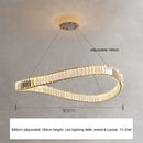 Axyaa Irreglar Steel LED Crystal Chandelier Pendant Lighting