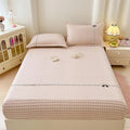 Axyaa Double-Layer Plaid Lace Mattress: Soft, Skin-Friendly, Non-Slip - Single Piece