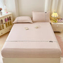 Axyaa Double-Layer Plaid Lace Mattress: Soft, Skin-Friendly, Non-Slip - Single Piece