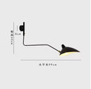 Axyaa Black Spider Serge Mouille Ceiling Chandelier, Industrial Retro Living Room LED Luminaire