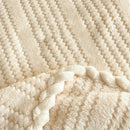 Axyaa Knitting Velvet Throw Blanket: Lightweight, Warm, All Season Solid Color Plaid