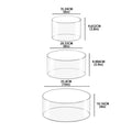 Axyaa Acrylic Cake Stand Set - 3 Pieces, Transparent, 6/8/10 Inch Layers