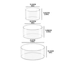 Axyaa Acrylic Cake Stand Set - 3 Pieces, Transparent, 6/8/10 Inch Layers