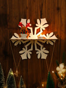 Axyaa Snowflake Storage Rack Floating Wall Shelf for Christmas Home Decoration