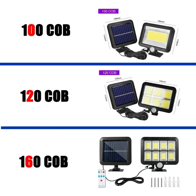 Axyaa Solar Sensor Split Wall Lamp 3 Mode Waterproof Motion Garden Street Lights