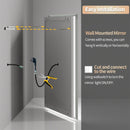 Axyaa Square LED Bathroom Mirror with Touch Sensor, Dimmable Light, and Demister Pad
