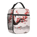 Axyaa Sakura Cherry Blossoms Insulated Lunch Bag for Work & Picnic